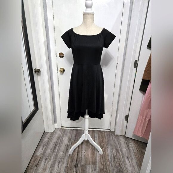 SHENBOLEN Women's Off Shoulder High Low A Line dress sz M - Picture 7 of 11
